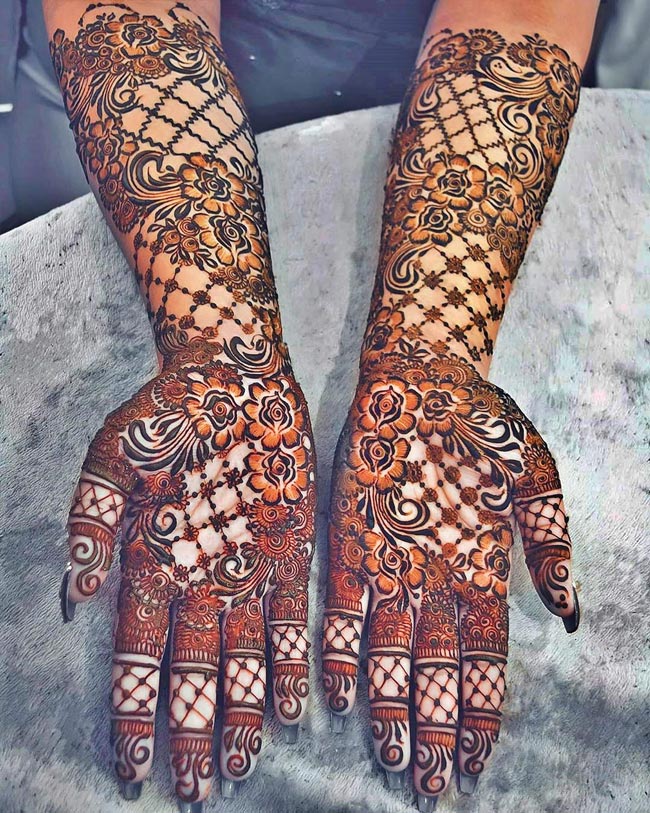 Flower Mehndi Designs For Front Hands | Best Flower Site