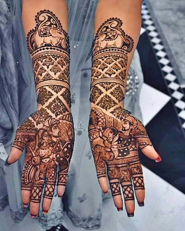 Woman Henna Tattoo Palm Table Indoors Closeup Traditional Mehndi Ornament  Stock Photo by ©NewAfrica 485065958