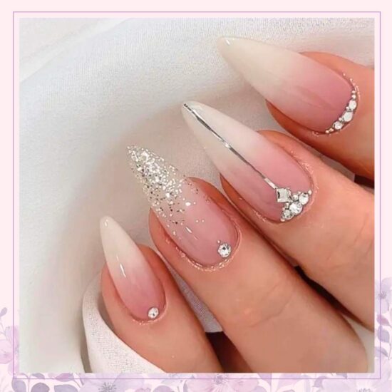 Bridal Winter Elegance nail design