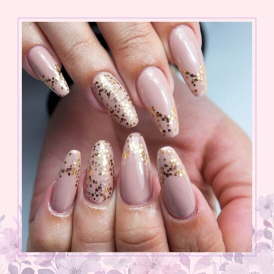 Champagne Sparkle Dreams nails