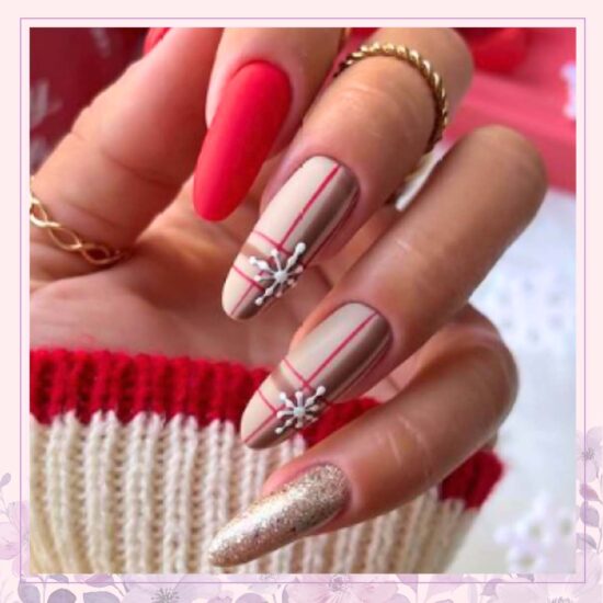 Cozy Sweater Weather nail design