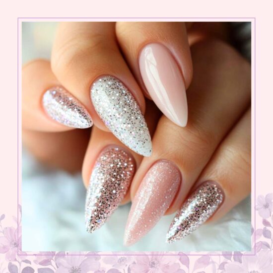 Ice Queen Shimmer nail design