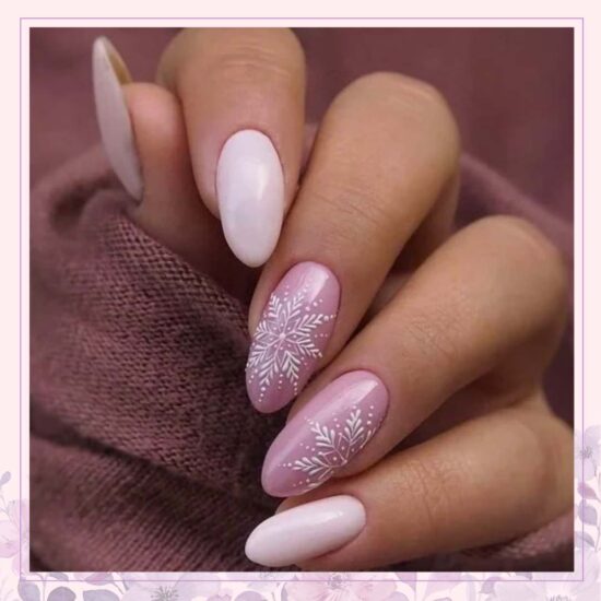 Sweet Winter Simplicity nail design